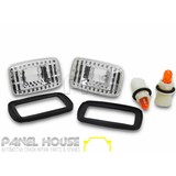 Indicator Lights PAIR Clear Fits Toyota LANDCRUISER 76 78 79 Series 2007-2018