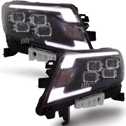 Headlights DRL Sequential Quad LED Projector Type  fits Nissan Navara NP300 D23 2015 - 2023
