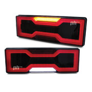 Tail Lights LED Black Smoked fits Toyota Landcruiser 70 75 79 Series Alloy Tray