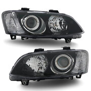 Headlights Black Projector PAIR fits Holden Commodore VE SSV HSV Calais 10-13