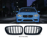 Kidney Grill FRONT Gloss Black M5 Style Fits BMW 5 Series F10/F11 LCI 2014-2016