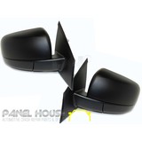 Door Mirrors PAIR BLACK Electric fits Mazda BT50 2011 - 2020