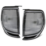 Corner Park Lights PAIR Chrome Trim Fits Toyota Landcruiser 80 Series 1990-1997
