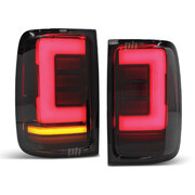 Upgrade Black Smoked LED Tail Lights Sequential PAIR fit Volkswagen Amarok 2010-2023