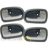 Mazda 323 BJ Astina Hatch 98-03 SET x4 Interior Chrome Grey Handle Inner NEW