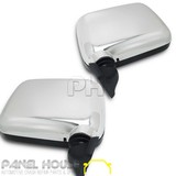 Door Mirrors PAIR Skin Mount CHROME fits Holden TF Rodeo Ute 89-96