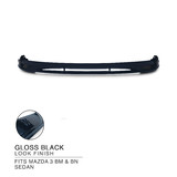 Rear Bumper Bar Lower Lip BLACK Finish Fits Mazda 3 BM BN Sedan