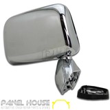 Door Mirror RIGHT Chrome Skin Mount Door with Cap Fits Toyota Hilux 88-05 