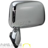 Door Mirror LEFT Chrome Skin Mount Door with Cap Fits Toyota Hilux 88-05
