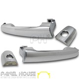 Door Handle PAIR Outer Front Chrome Lock Type Fits Toyota Hilux 05-15 Ute N70
