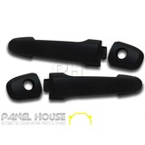 Door Handle PAIR Front Outer Black WITH KEYHOLE Fits Toyota HILUX 11-14 Ute N70