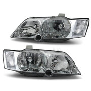 Headlights Chrome PAIR fits Holden Commodore VY 02-03 Executive Acclaim S