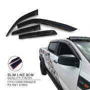 Weather Shield Window Visors SET Fits Ford Ranger PX MK1 MK2 MK3 Raptor Wildtrak 