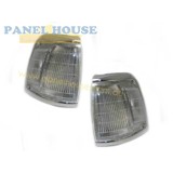 Corner Park Light PAIR Chrome Surround Fits Toyota Hilux 2WD 92-96 