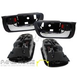 Door Handles SET OF 4 Front Black Chrome Inner Fits Toyota Camry ACV 36 Series 